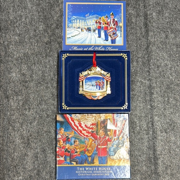 Patriotic Holiday Ornament with Gold and Red Accents - Picture 4 of 5